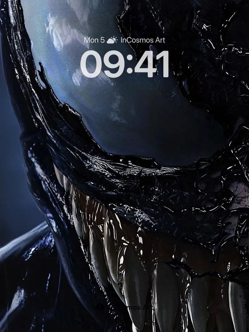 Nightmare Venom Wallpaper with Reflective Eye