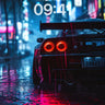 Neon Drizzle Wallpaper with Rain-Reflected Light wallpaper for iPhone, iPad & Mac