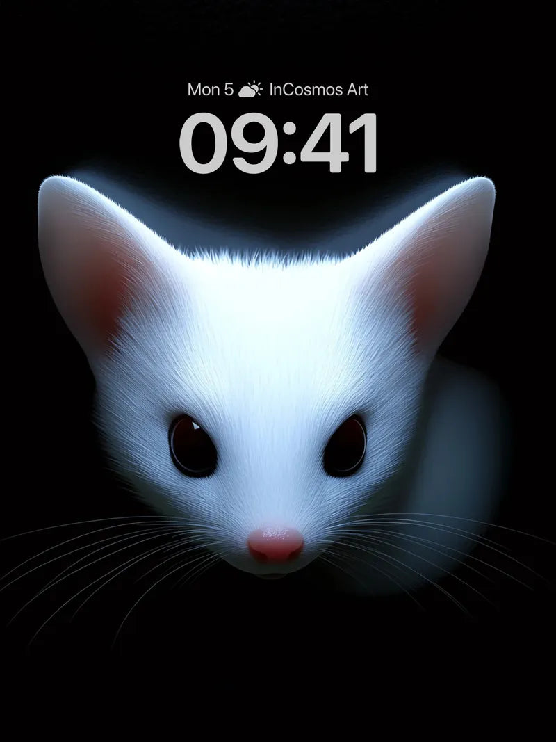 Silent Watcher Wallpaper with Glowing Eyes