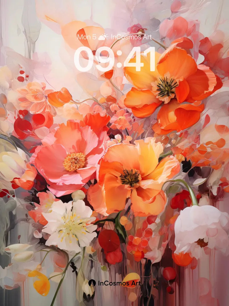 Luminous Bloom Wallpaper with Ethereal Petals wallpaper for iPhone, iPad & Mac