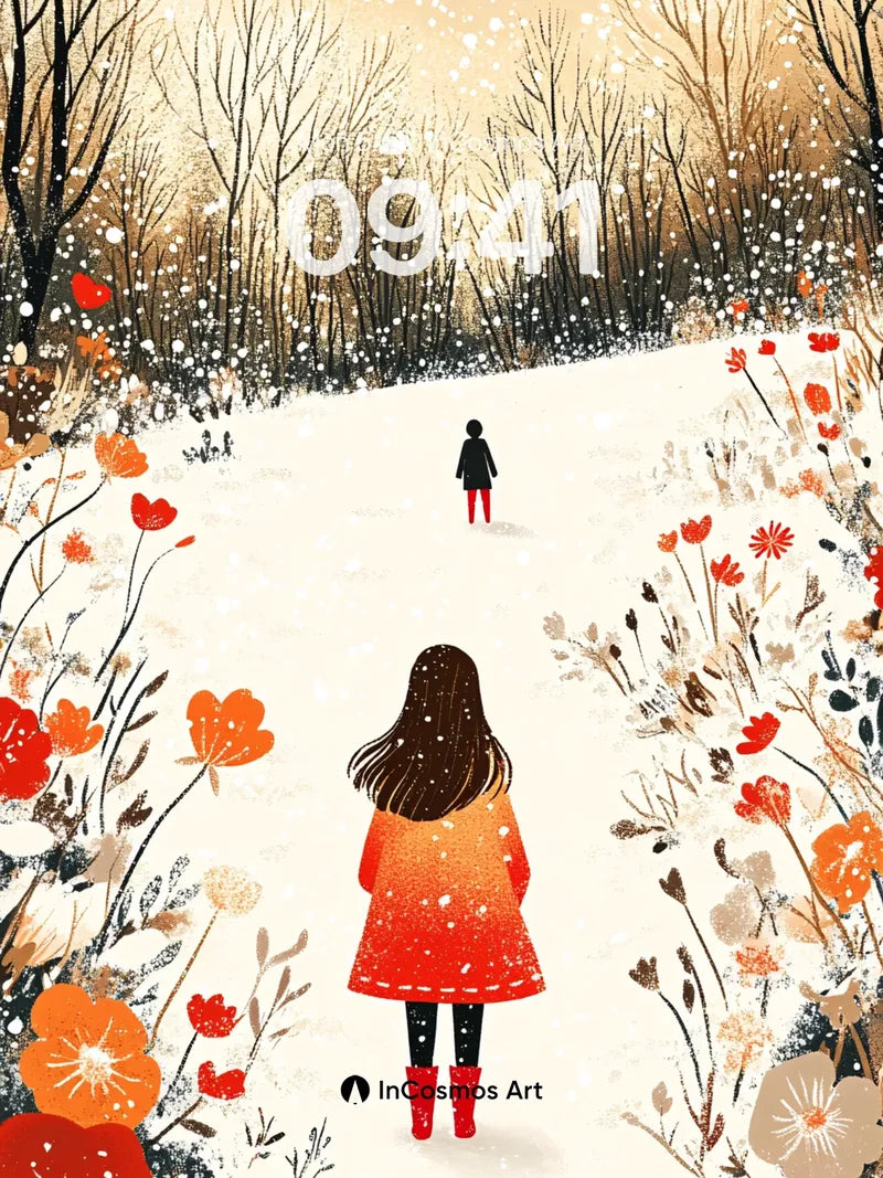 Winter Whispers Wallpaper with Blooming Snow