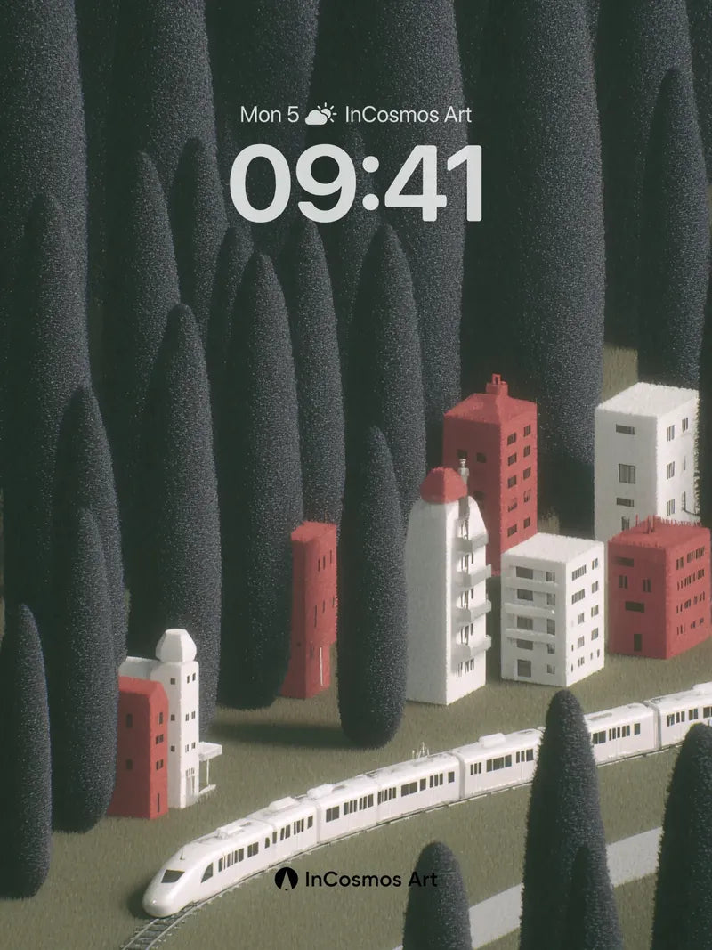 Whispering Forest Wallpaper with Train Dreams