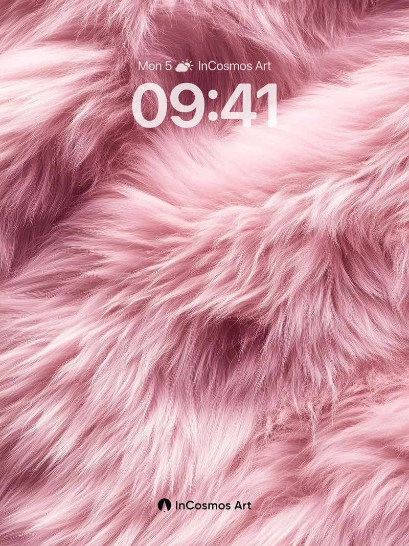 Soft Hush Fur Wallpaper in Rose Velvet wallpaper for iPhone, iPad & Mac