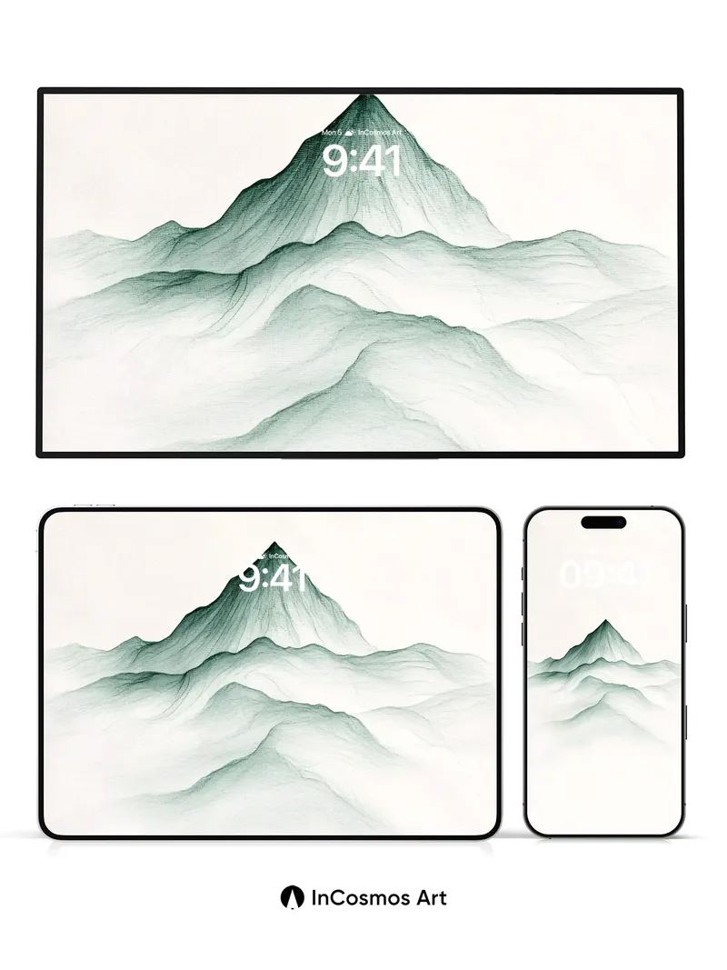 Serenity Peak Wallpaper with Ethereal Mist