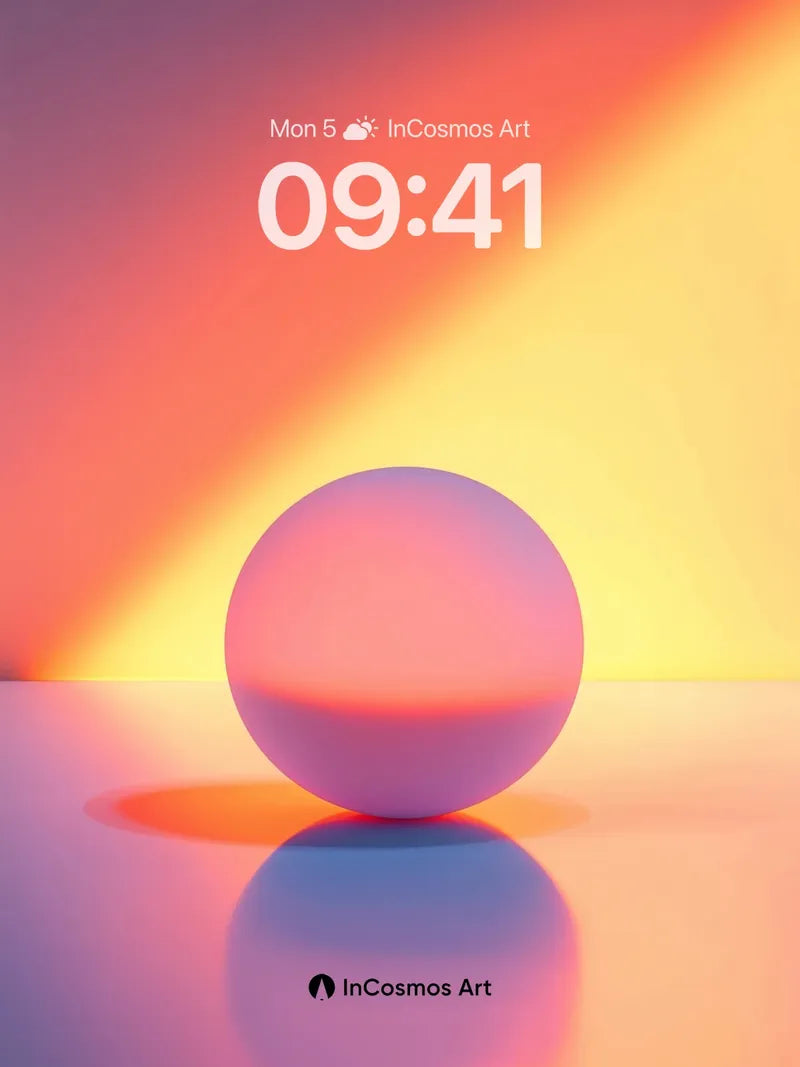 Luminous Sphere Wallpaper with Gradient Hues