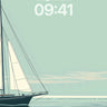 Serenity Sail Wallpaper with Misty Horizon wallpaper for iPhone, iPad & Mac