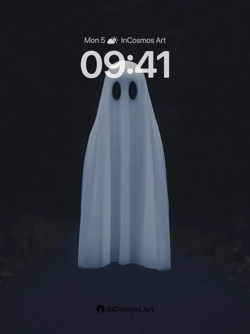 Silent Specter Wallpaper with Floating Eyes