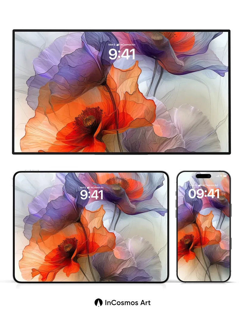 Translucent Poppy Wallpaper with Ethereal Hues