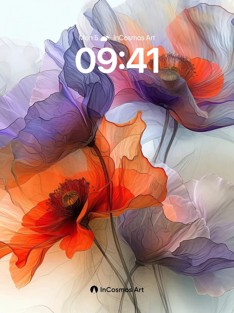 Translucent Poppy Wallpaper with Ethereal Hues