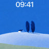 Serene Grassland Minimalist Wallpaper Background wallpaper for iPhone, iPad & Mac