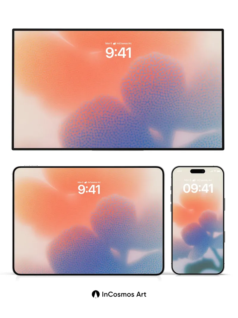 Hazy Bloom Wallpaper with Dotted Light