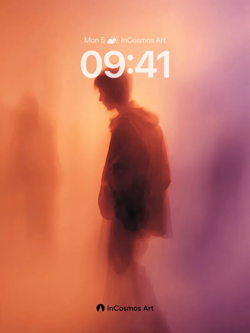 Silhouetted Hush Wallpaper with Amber Veil wallpaper for iPhone, iPad & Mac