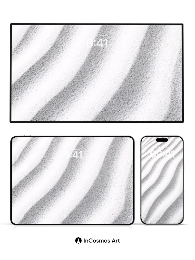 Serenity Dune Wallpaper with Soft Light Trails