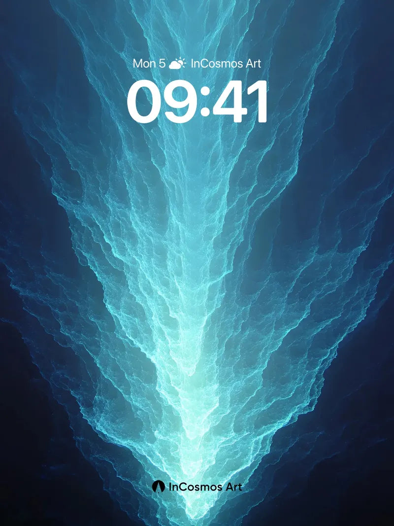 Cryogenic Veil Wallpaper with Electric Fractures