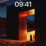 Desert Threshold Wallpaper with Glowing Portal wallpaper for iPhone, iPad & Mac