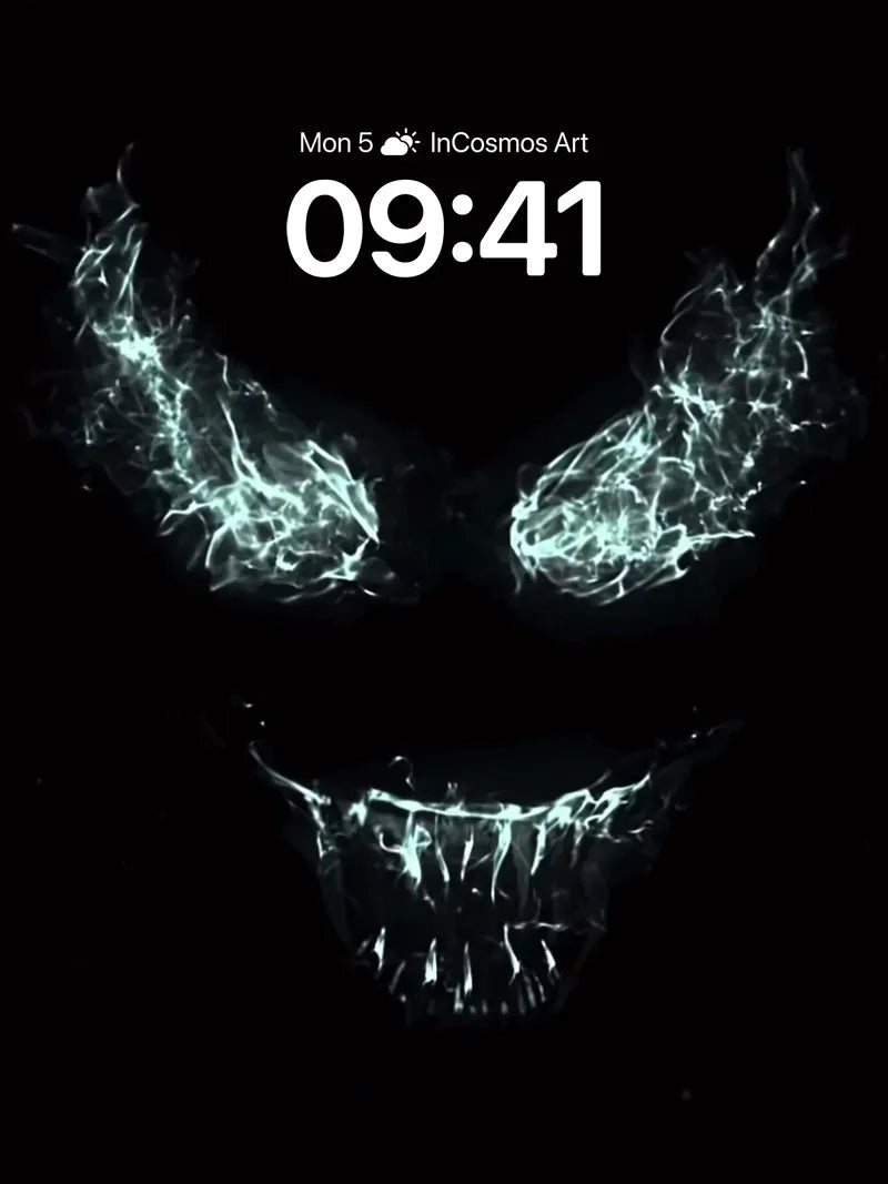 Electric Void Wallpaper with Plasma Eyes