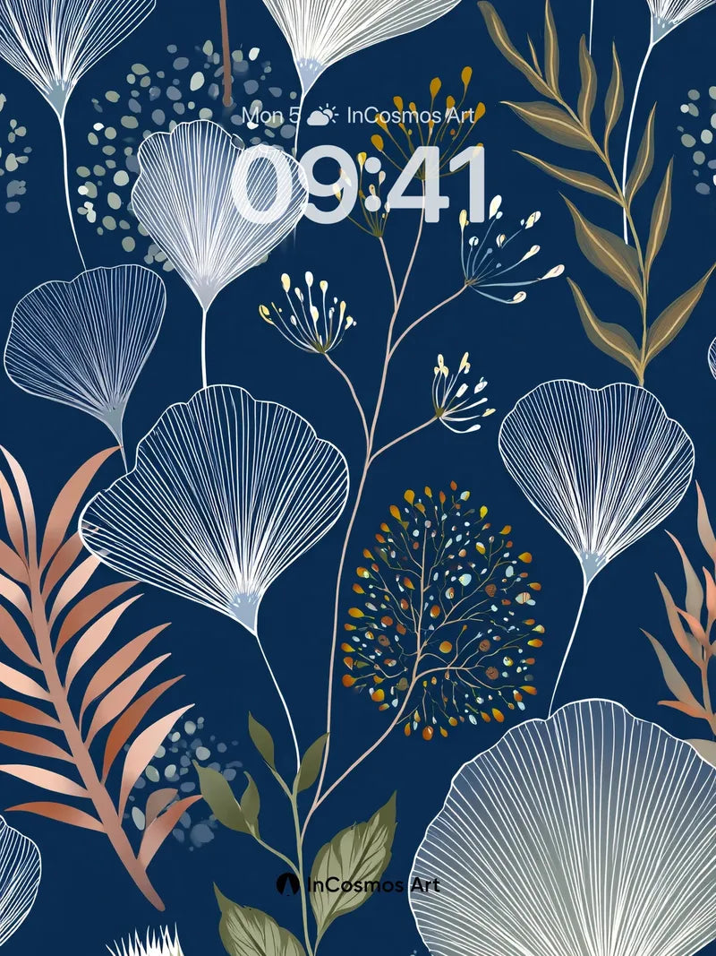 Midnight Garden Wallpaper with Ethereal Seeds wallpaper for iPhone, iPad & Mac