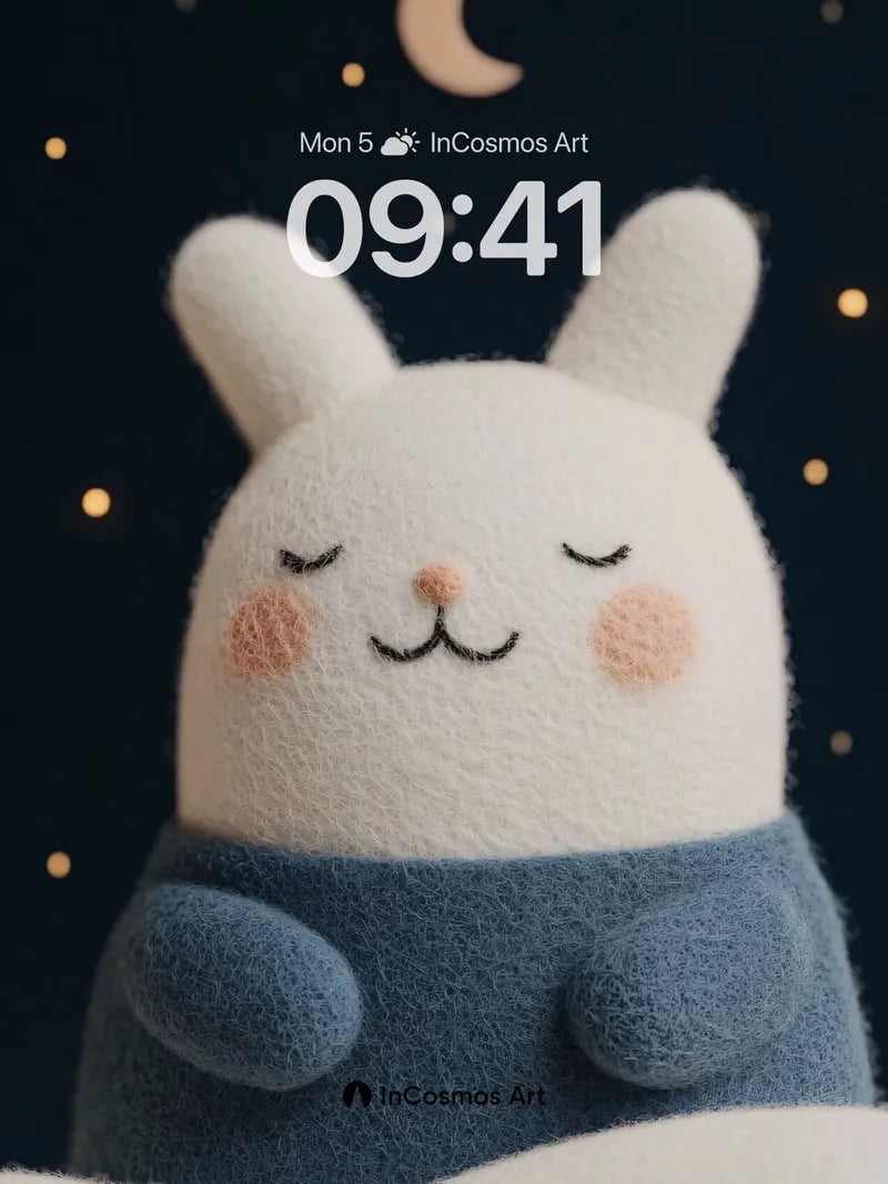 Serenity Bunny Wallpaper with Moonlit Hush