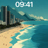 Calm Coastline Wallpaper with Mountain Echoes wallpaper for iPhone, iPad & Mac