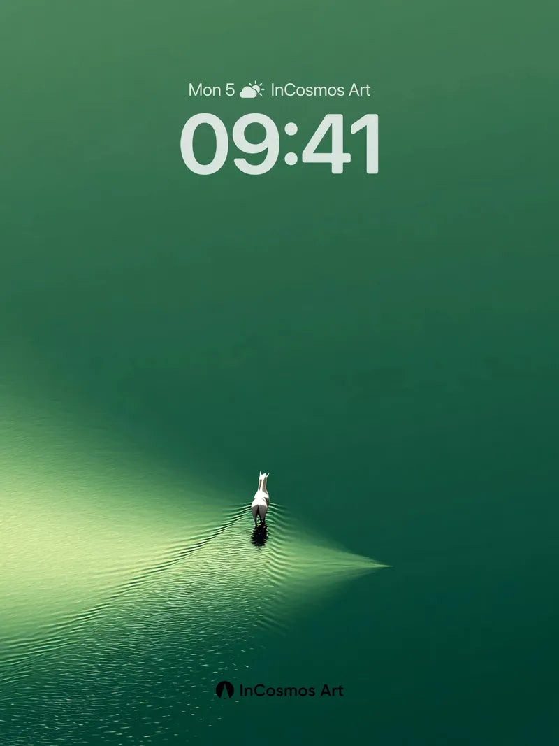 Serenity Swim Wallpaper with Light Trail wallpaper for iPhone, iPad & Mac
