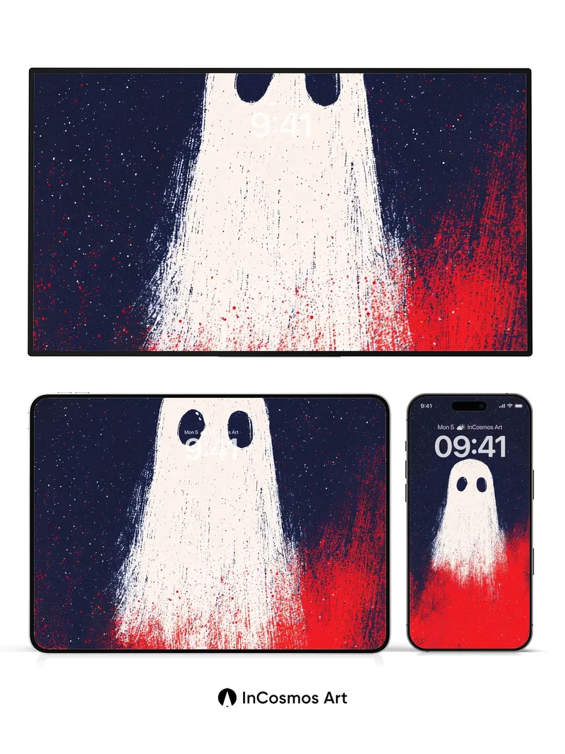 Whispering Ghost Wallpaper with Starlit Bleed