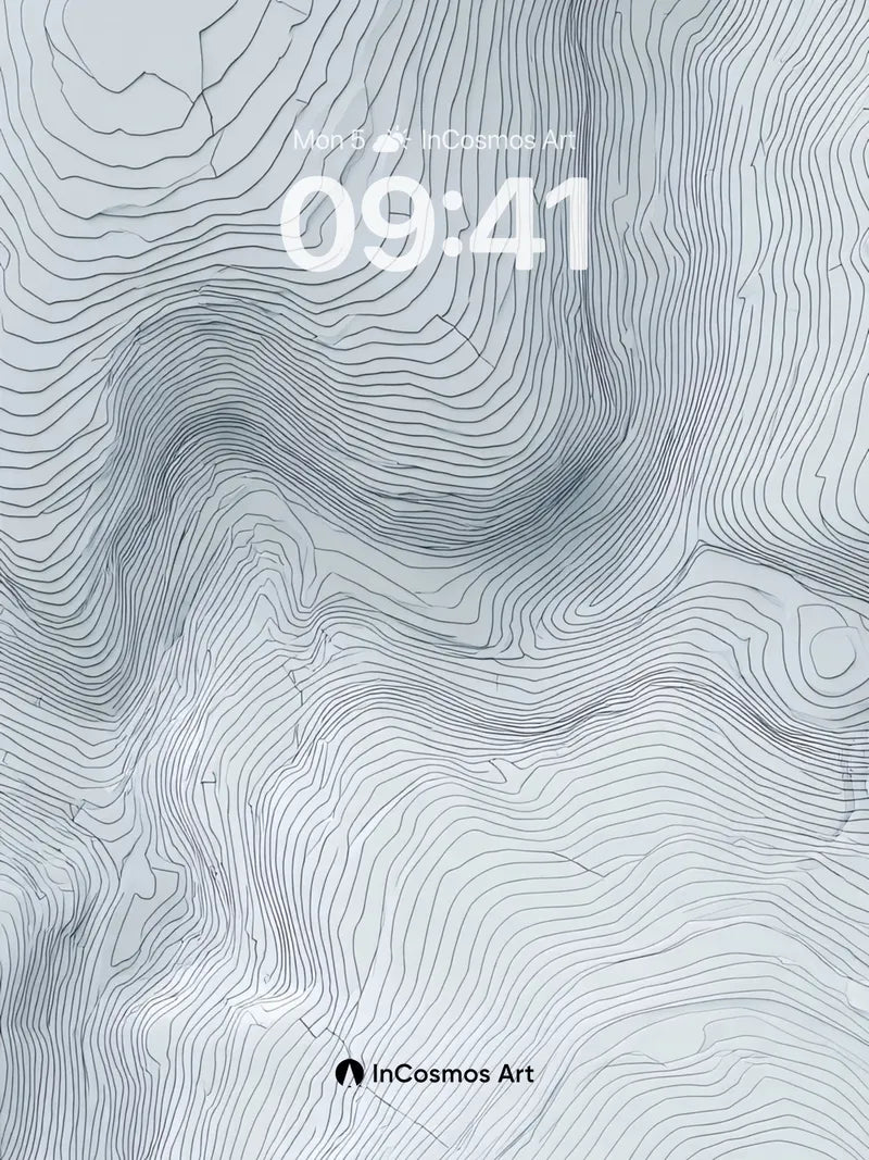 Serpentine Topography Wallpaper with Whispering Lines