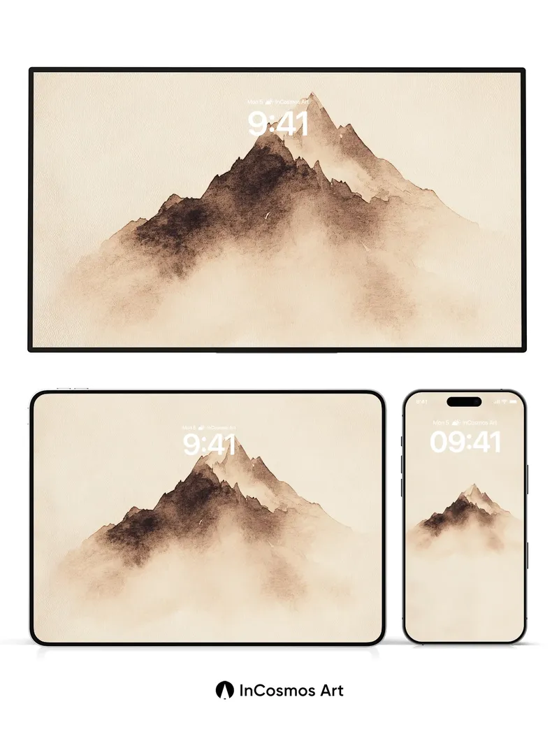 Serenity Peak Wallpaper with Floating Mist