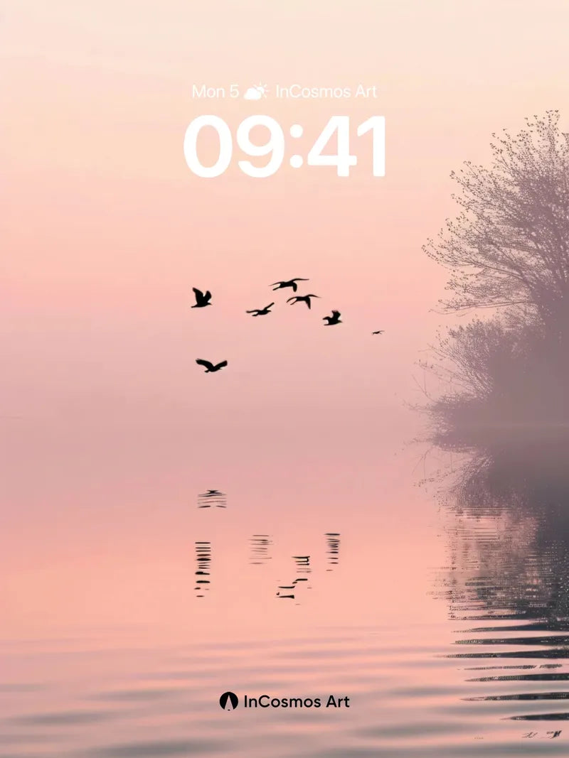 Serenity Flight Wallpaper with Dawn Reflections