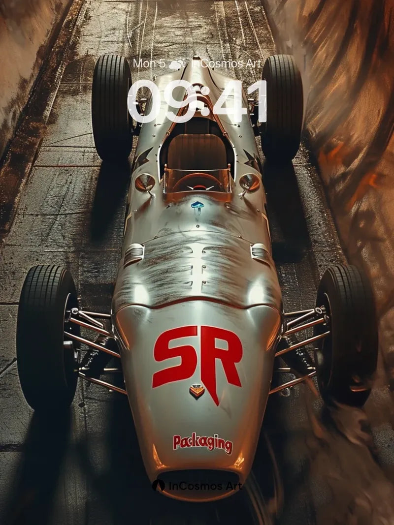 Retro Velocity Wallpaper with Chrome Pulse