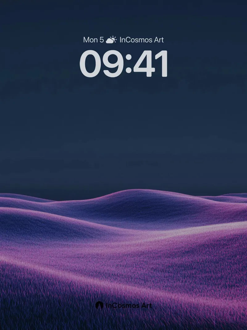 Midnight Meadow Wallpaper with Ethereal Glow