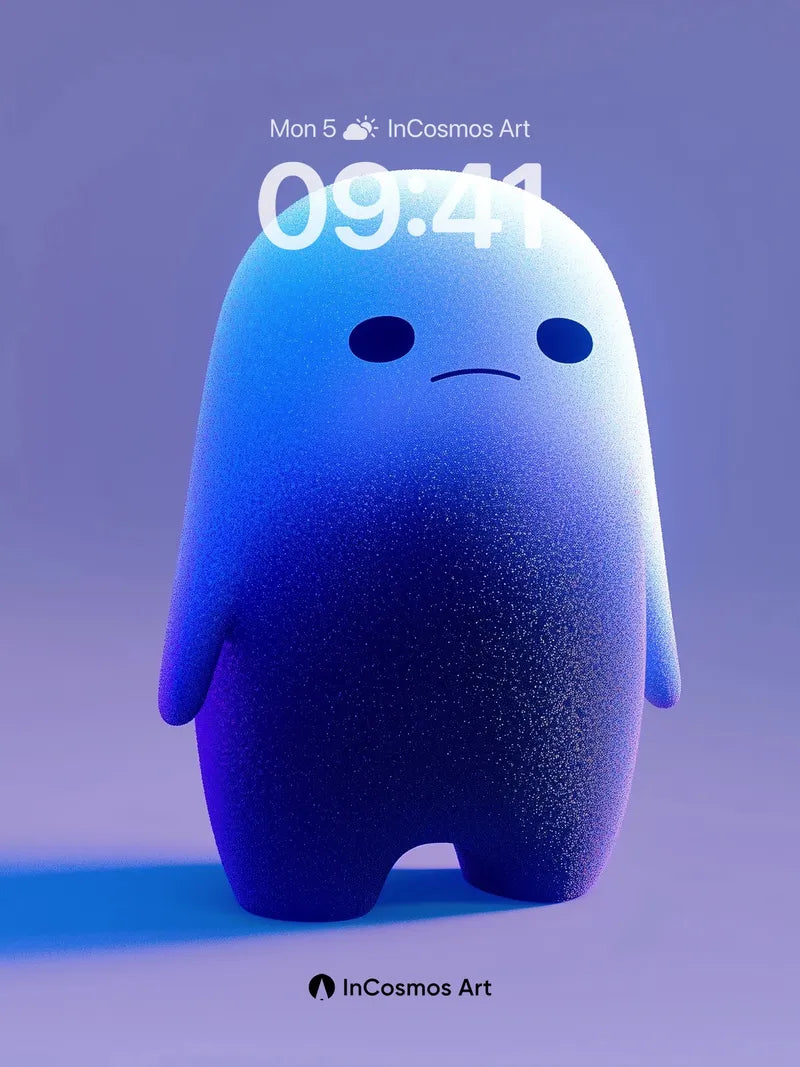 Serene Gradient Wallpaper with Soft Blue Hues