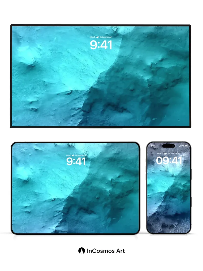 Azure Abyss Wallpaper with Frozen Light