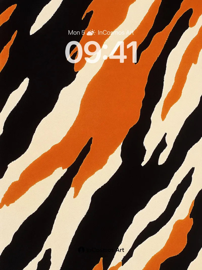 Feral Stride Wallpaper with Orange Fire wallpaper for iPhone, iPad & Mac