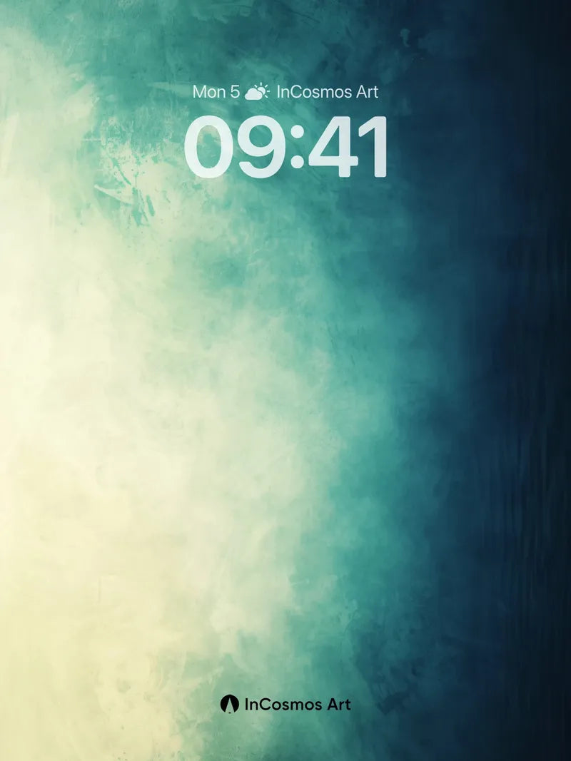 Ethereal Haze Wallpaper with Teal Veil