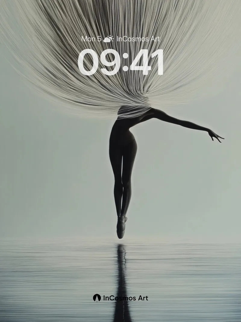 Silhouette Mirage Wallpaper with Hair-Stream Dynamics