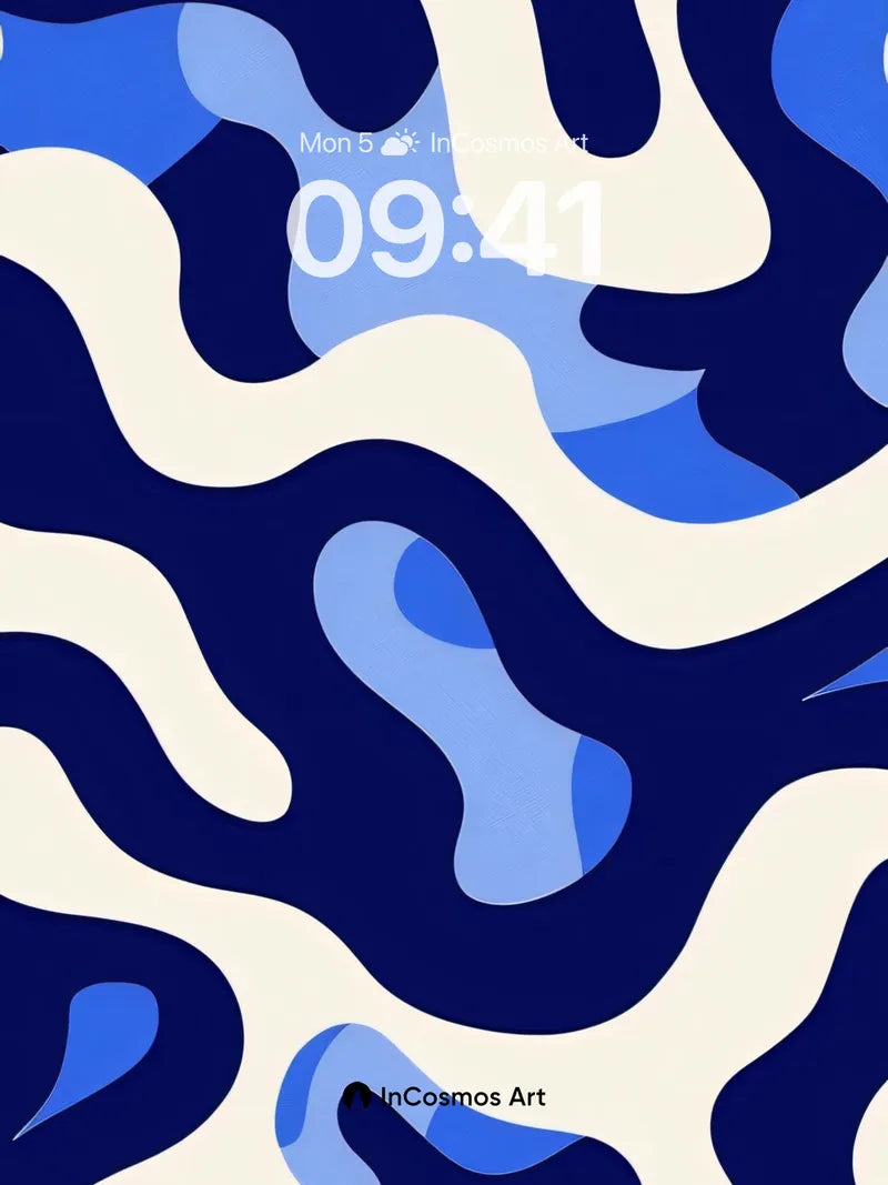 Liquid Night Wallpaper with Floating Currents