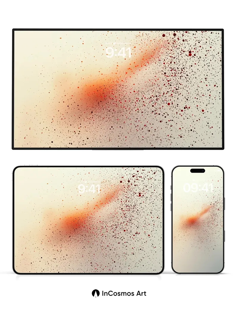 Ember Drift Wallpaper with Floating Particles