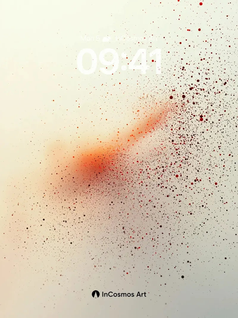 Ember Drift Wallpaper with Floating Particles