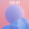 Serene Horizon Wallpaper with Floating Orb wallpaper for iPhone, iPad & Mac