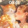 Golden Hush Wallpaper with Floating Petals wallpaper for iPhone, iPad & Mac