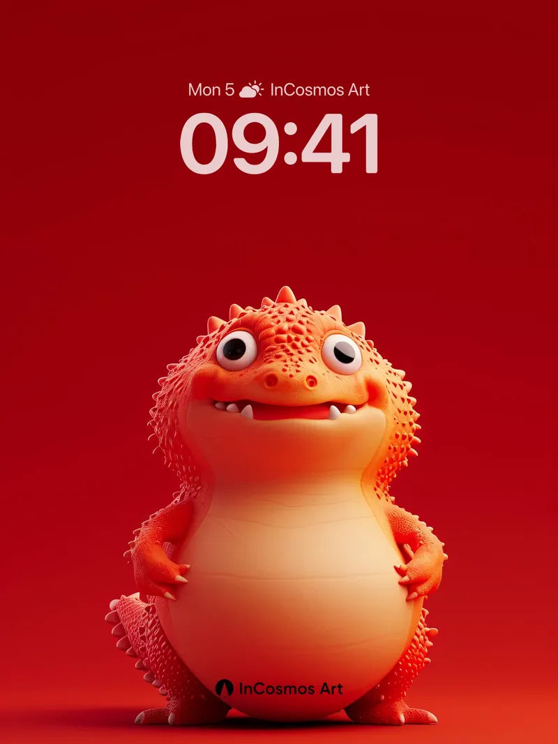 Playful Ember Wallpaper with Spiky Charm wallpaper for iPhone, iPad & Mac