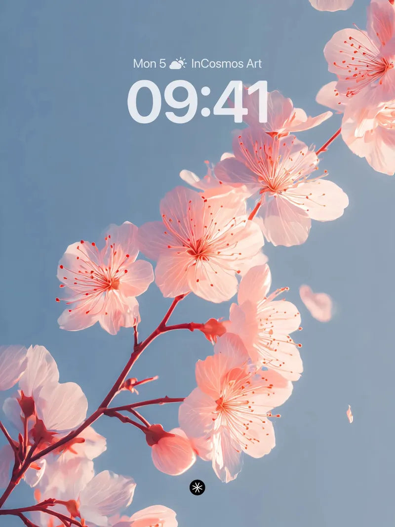Soft Petal Breeze Wallpaper in Morning Light wallpaper for iPhone, iPad & Mac