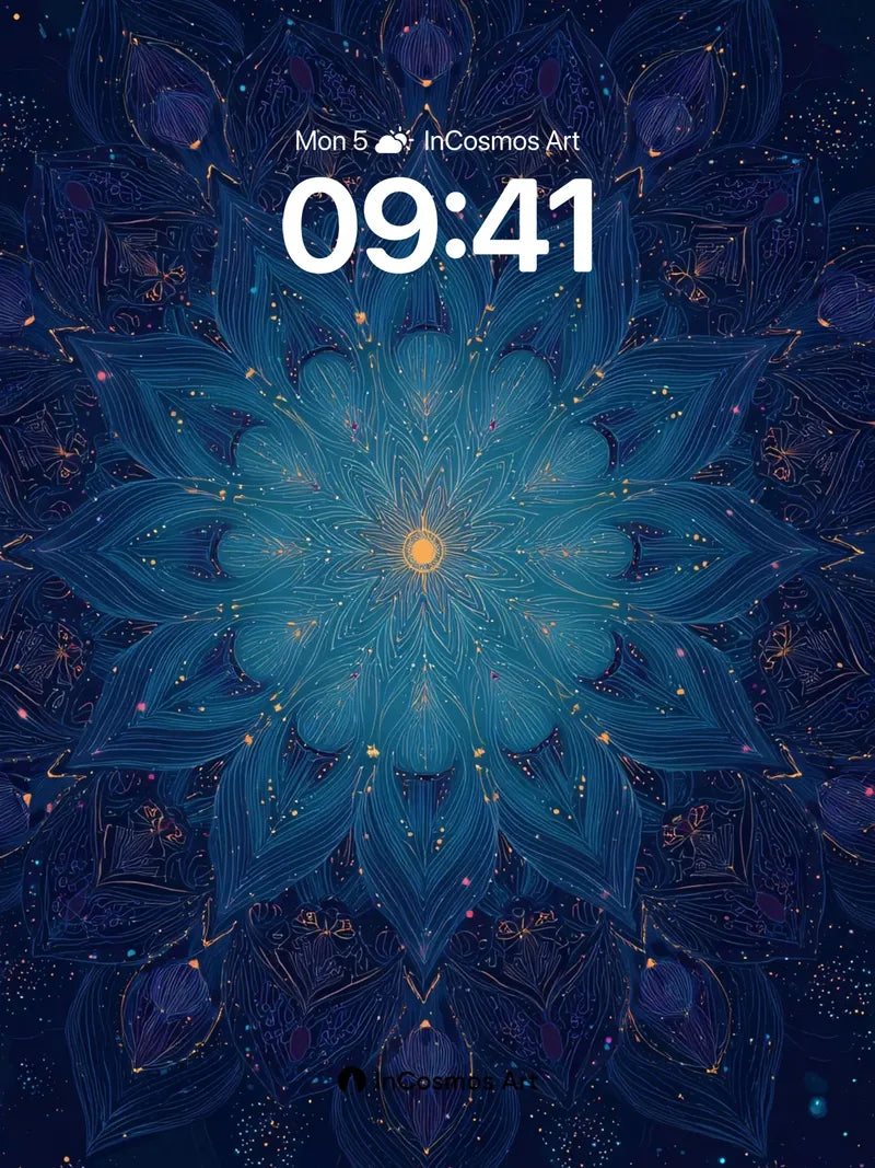 Cosmic Bloom Wallpaper with Starlit Veins wallpaper for iPhone, iPad & Mac