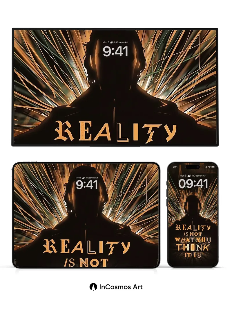 Shadowed Truth Wallpaper with Radiant Lines