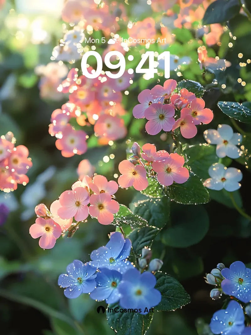 Dew-Kissed Petal Wallpaper with Morning Light wallpaper for iPhone, iPad & Mac