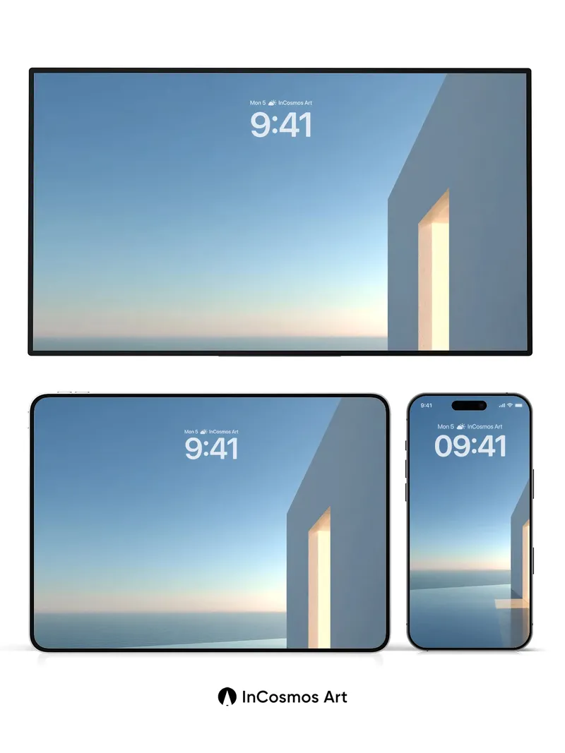 Serenity Portal Wallpaper with Infinite Horizon