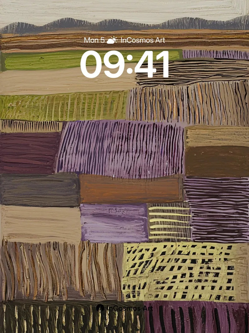 Earthweave Pattern Wallpaper with Textured Fields wallpaper for iPhone, iPad & Mac