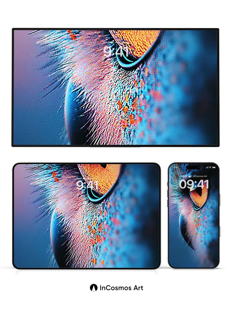 Neon Pulse Wallpaper with Cosmic Feathering