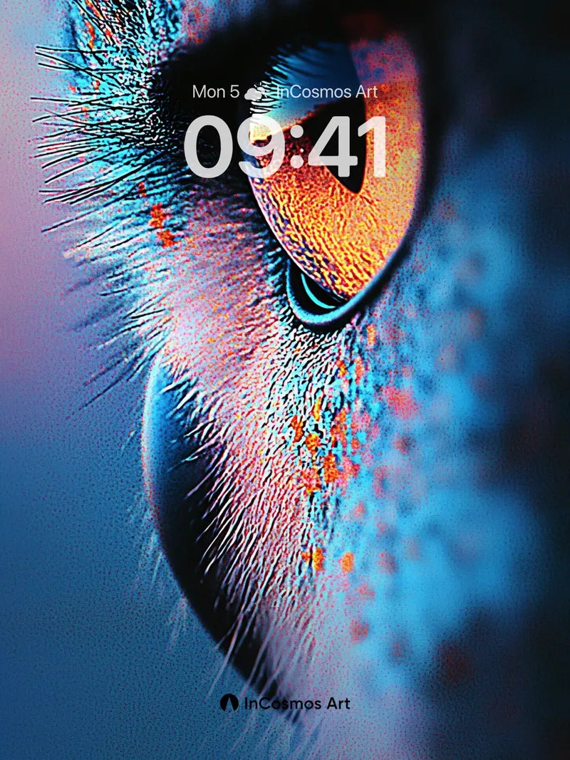 Neon Pulse Wallpaper with Cosmic Feathering