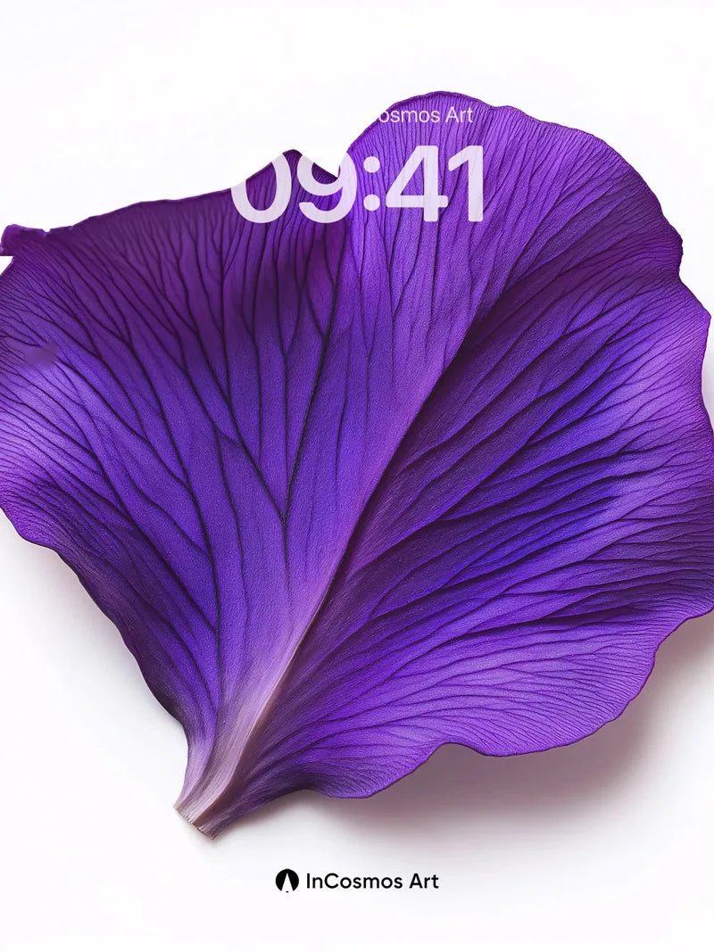 Velvet Petal Wallpaper with Veined Light